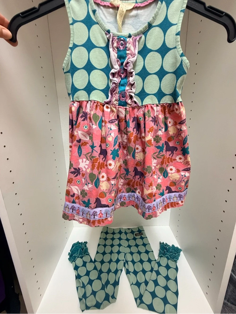 Matilda Jane Tunic and Matching Ruffle Leggings Size 6